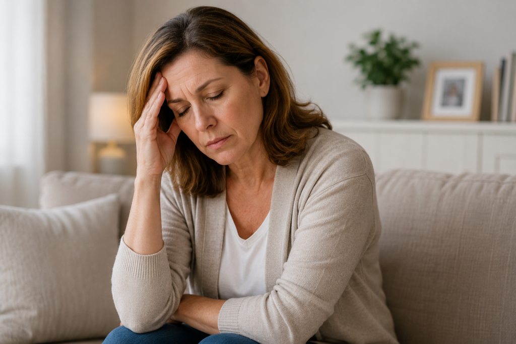 Middle-aged women suffering